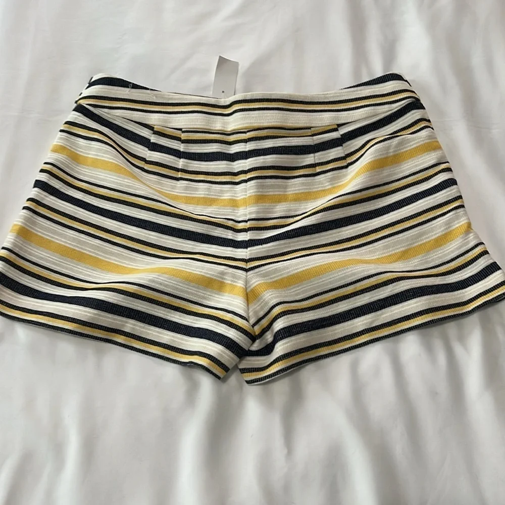 NWT LOFT The Riviera Short Navy/Gold/Natural/White Striped